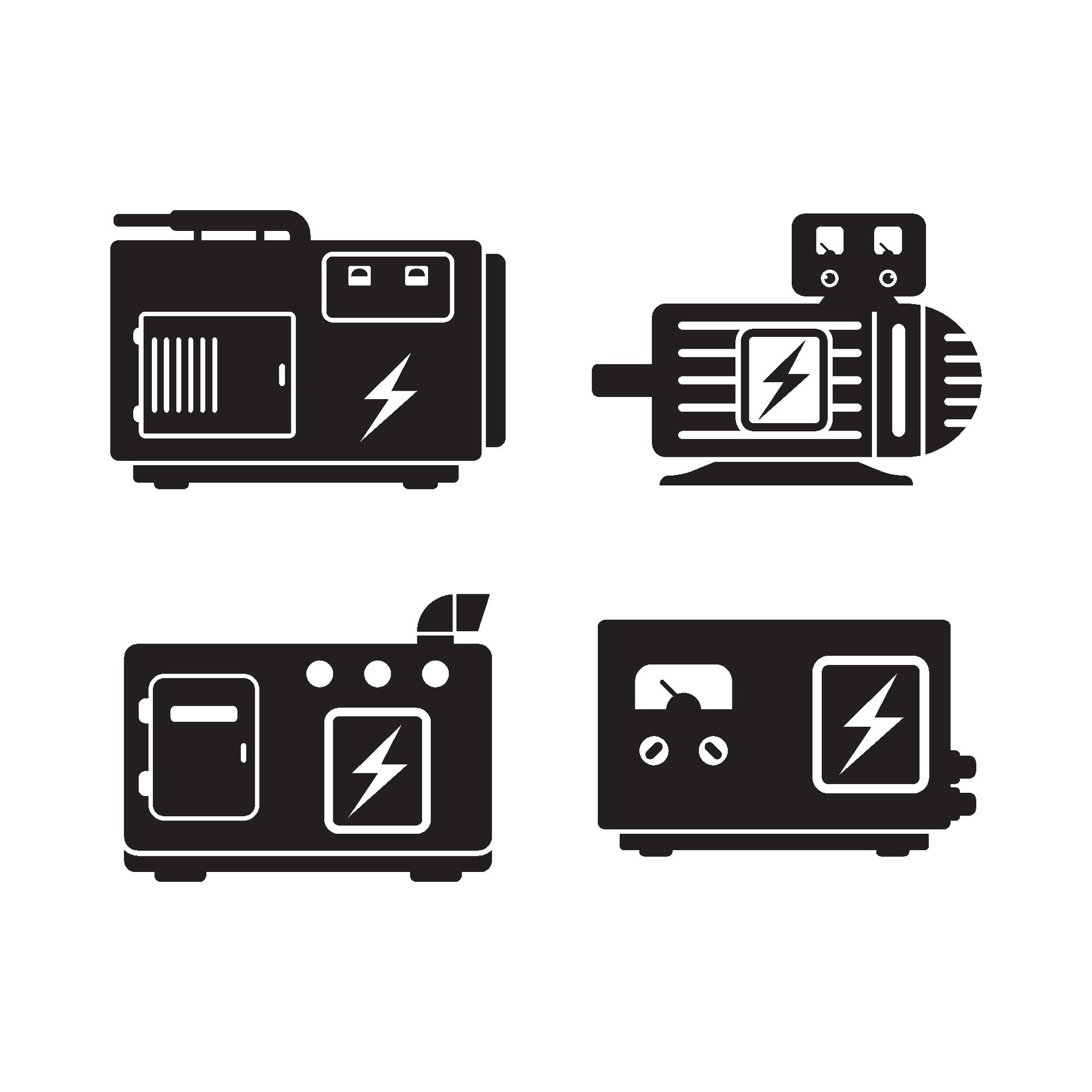 diesel generator logo icon symbol illustration design template vector